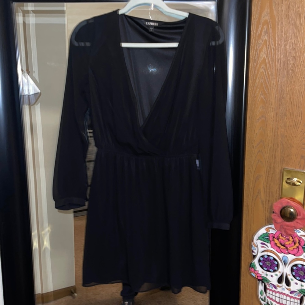 Black sheer long sleeve black dress! OFFERS WELCOME